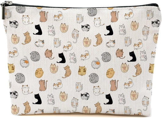 Cat Mom Makeup Bag Cat Gifts for Cat Lovers Cute Cat Stuff Cat Themed Travel Accessories Bag Mothers Day Christmas Birthday Gift Ideas Friendship Gifts for Women Cat Lady Cat Person Cat Merch