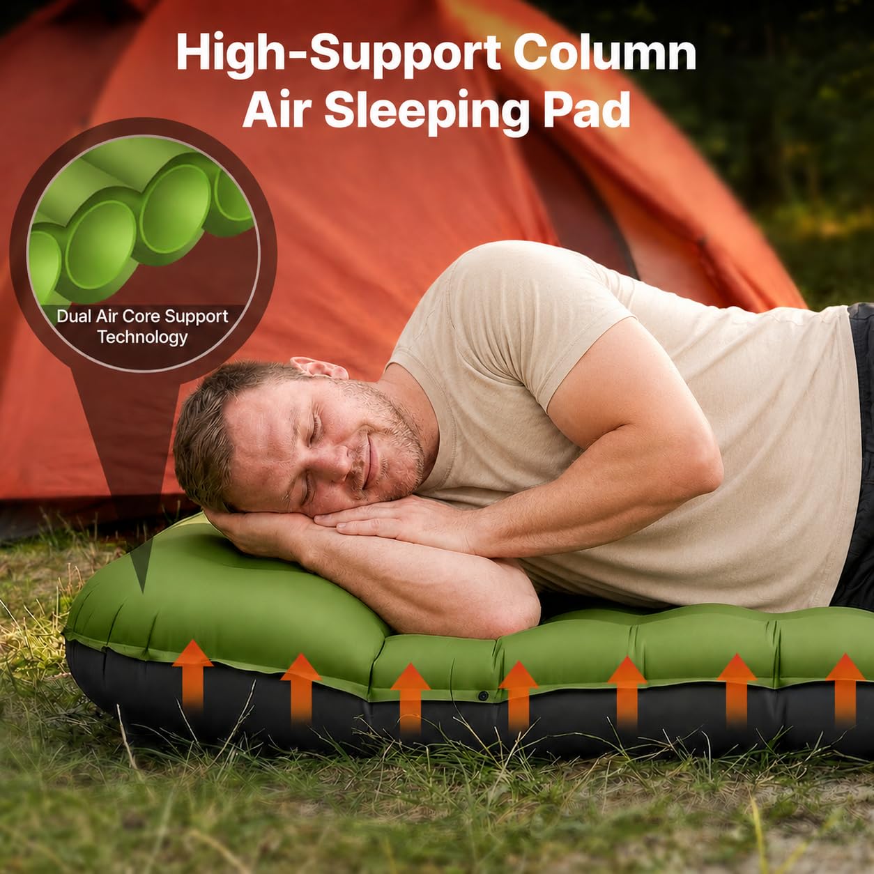 OGERY Sleeping Pad, Ultralight Inflating Camping Pad with 6" Extra-Thick
