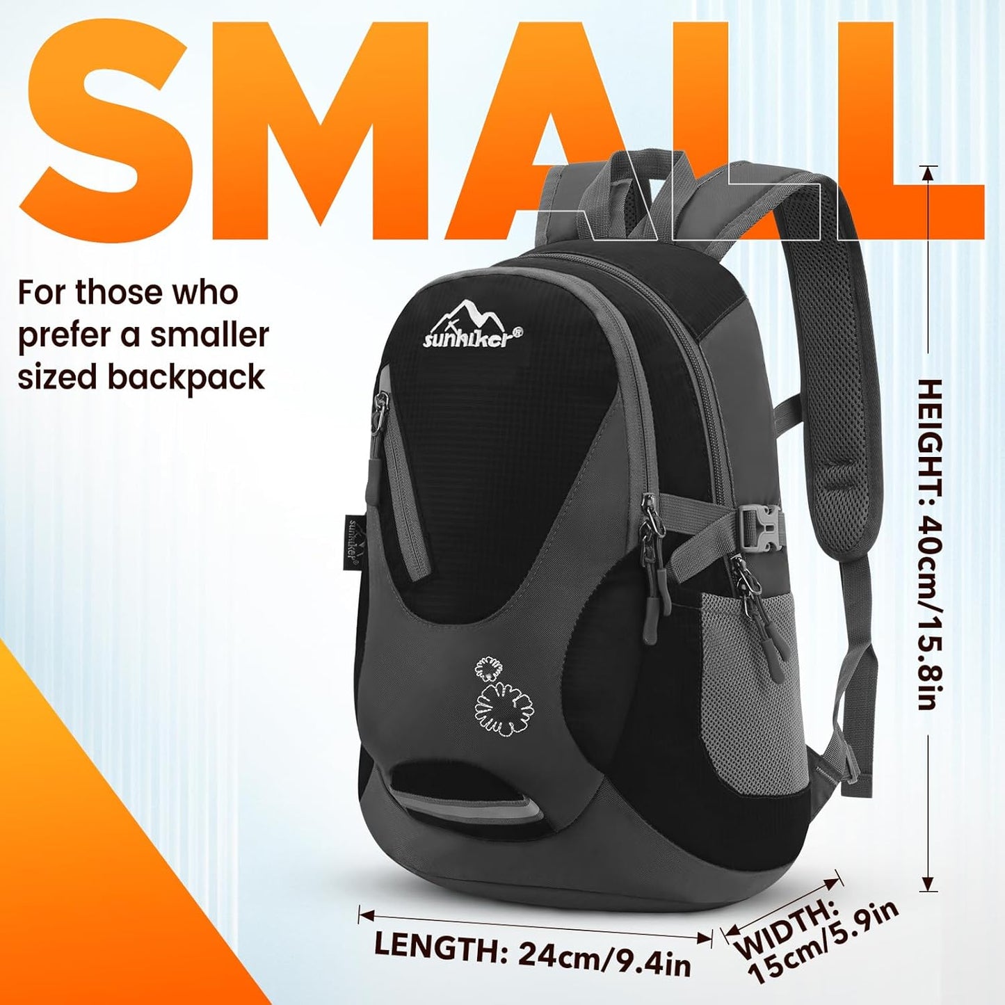 sunhiker Small Hiking Backpack Women Men 20L Lightweight Travel Backpack Daypack Casual Backpack For Cycling Outdoor Camping