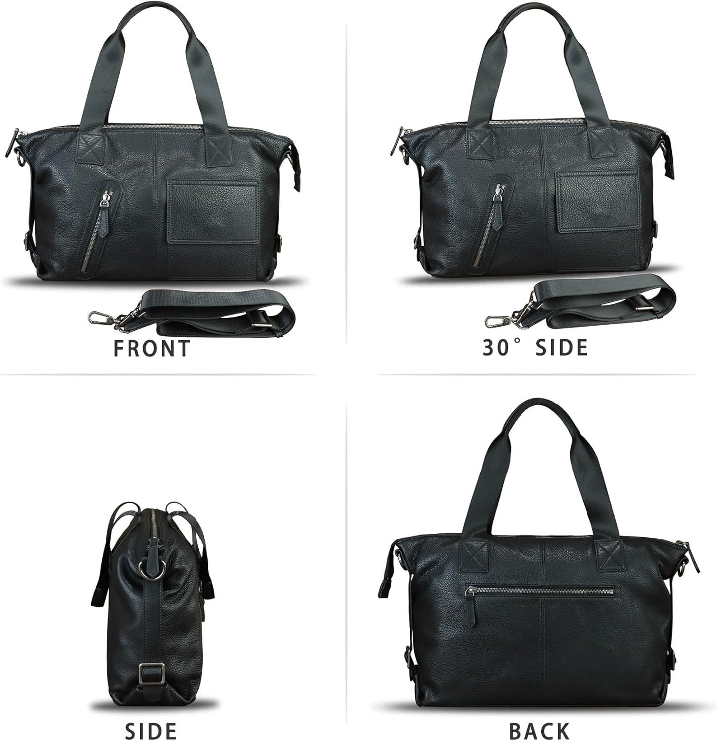 Genuine Leather Messenger Bag and Briefcase Purse for Men Leather Top Handle Handbags Satchel Shoulder Bag for Laptop Strap