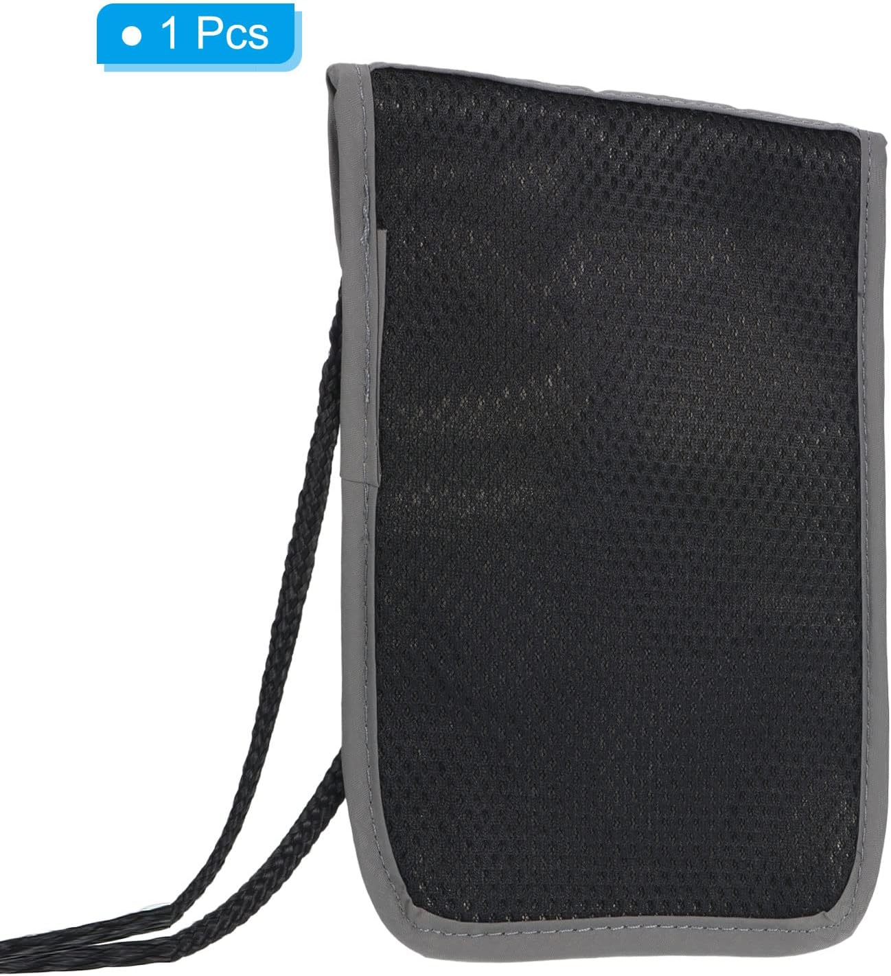 PATIKIL Neck Wallet, Passport Holder RFID Waterproof Travel Wallet Neck Pouch with Adjustable Strap for Women & Men, Gray