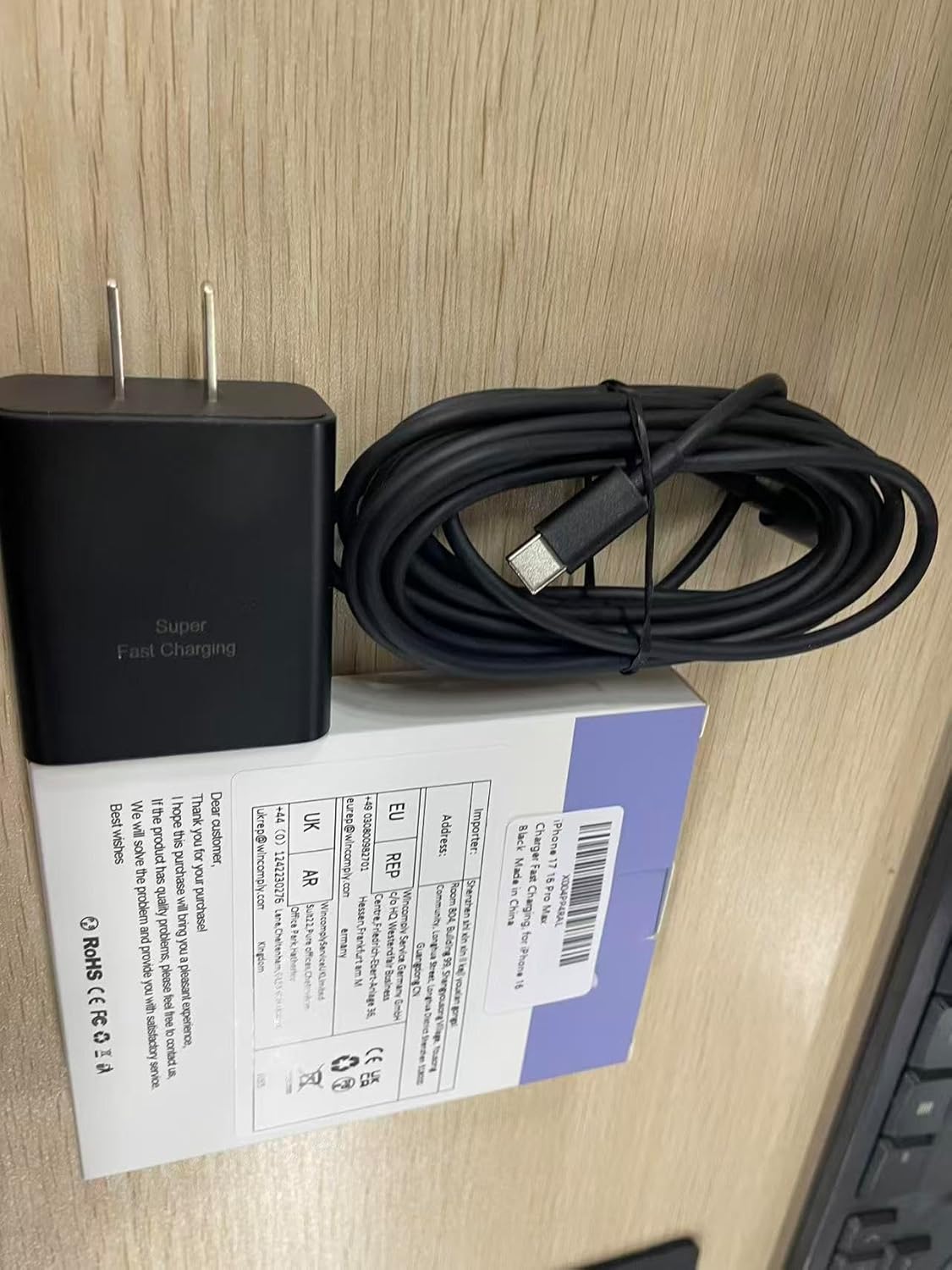 iPhone 17 16 Pro Max Charger Fast Charging, 45W Super Fast USB C Chargers for iPhone 17 (6FT+6FT+10FT) Type C Chargers Cord with Fast Charger Block for iPhone 17/16/15 series/iPad/ GalaxyS25/S24 Black