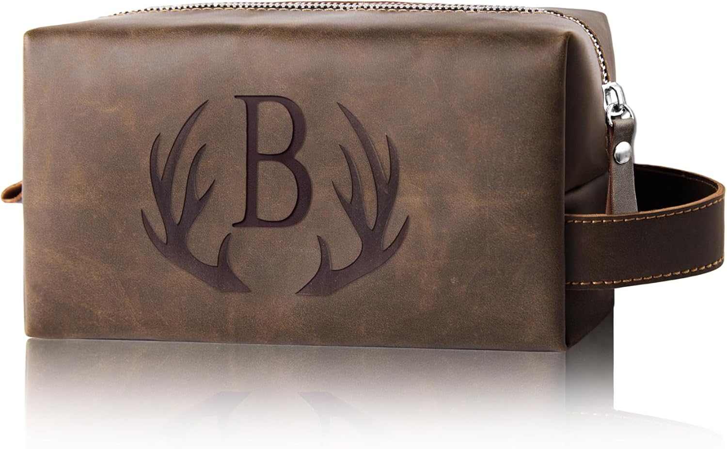 Initial Letter Travel Toiletry Bag 30th 40th 50th 60th 70th 80th Birthday Gifts for Men Him PU