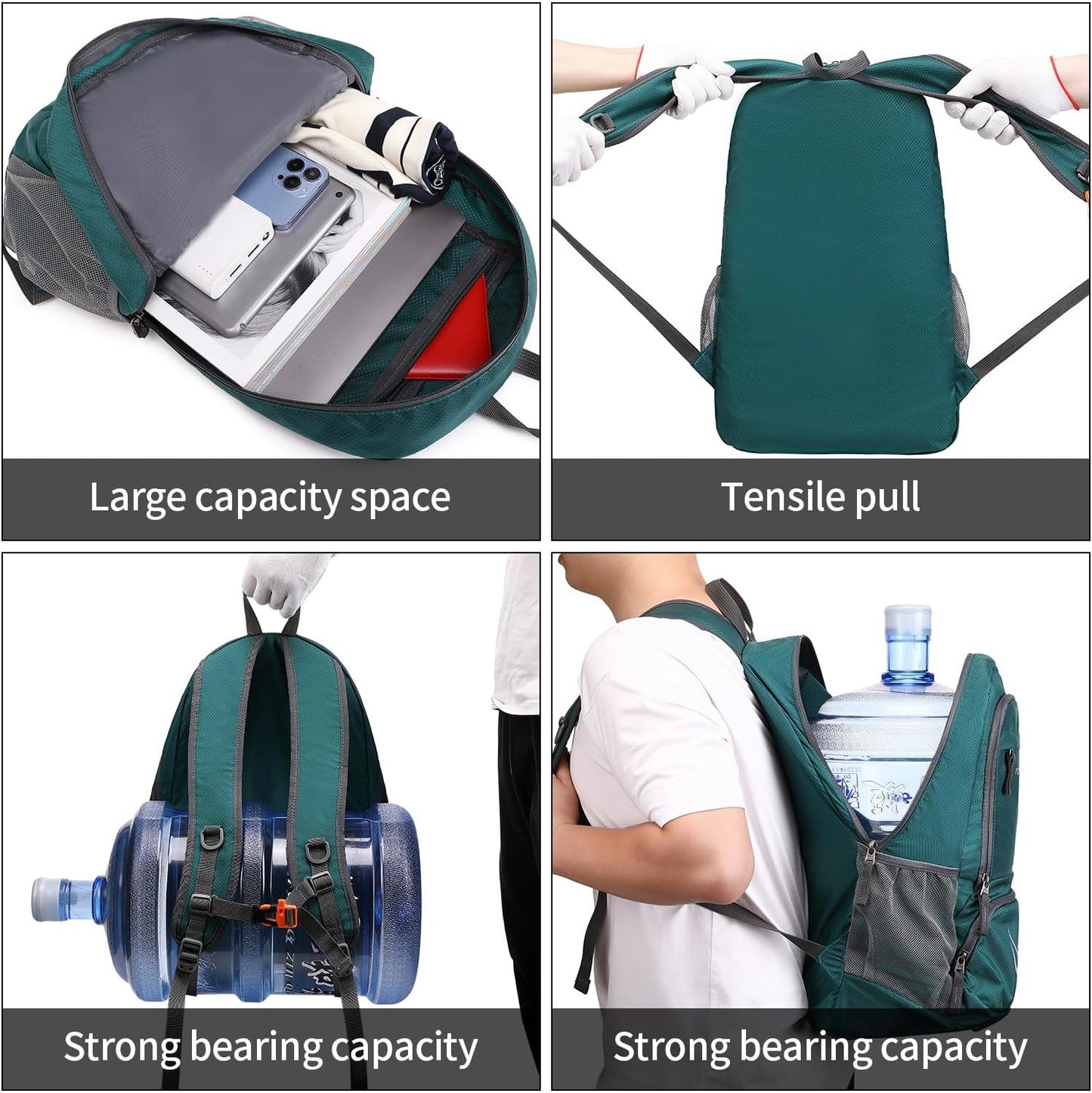 FENGDONG 35L Lightweight Foldable Waterproof Packable Travel Small Hiking Backpack Daypack for men women