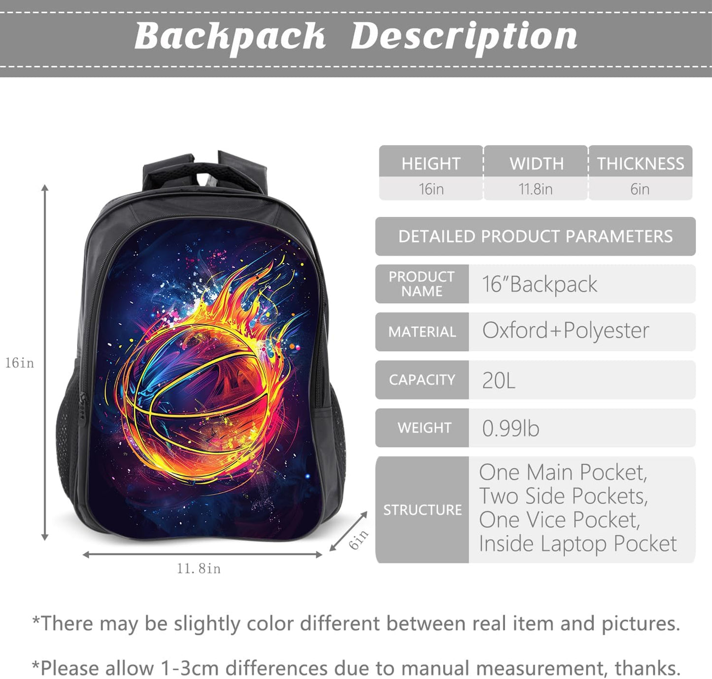 Kids Backpack School Bookbag 16inch Schoolbag With Lunch Box Bag And Pencil Case Set For Boys Girls