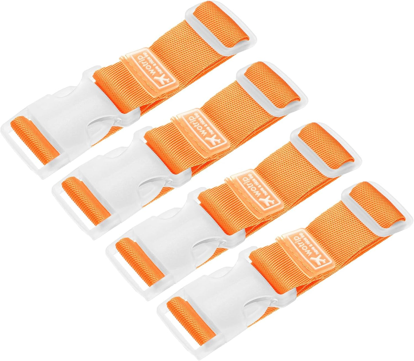 uxcell 4Pcs Add A Bag Luggage Strap, 4-12 Inch Adjustable Suitcase Belt Travel Accessories, Luggage