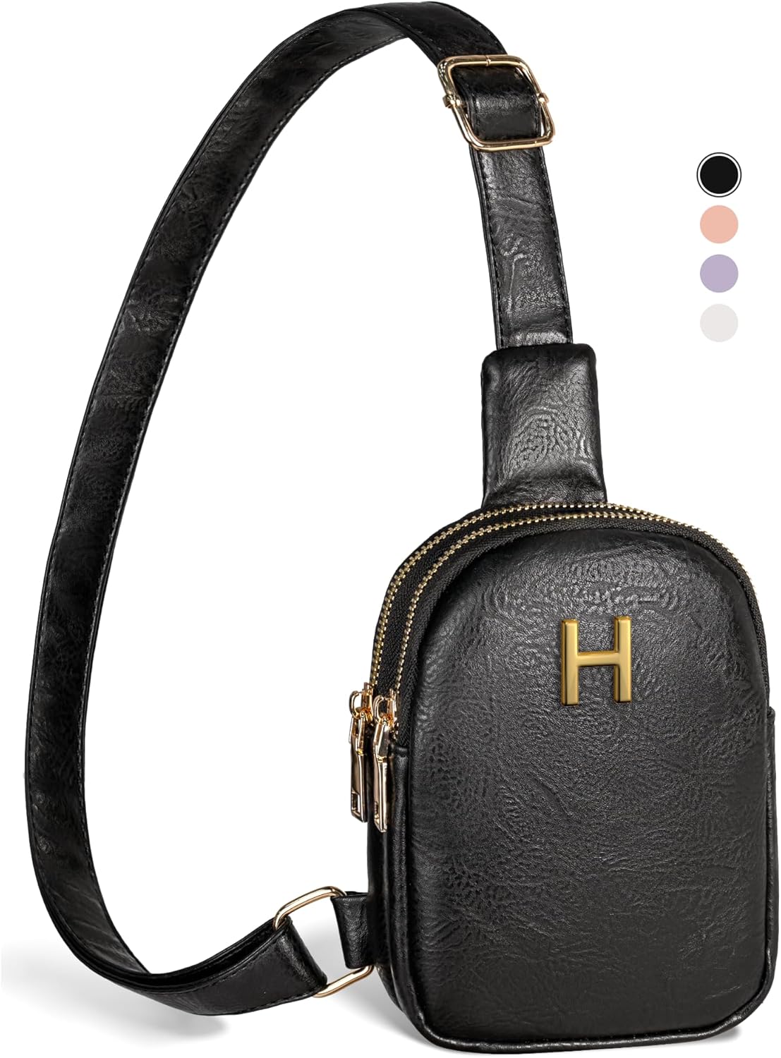 Initial Crossbody Bags for Women Girls, Lightweight Mini Shoulder Bag, Leather Waterproof Sling Purse, Monogrammed Gifts for Teens Daughter Sister Her, Cute Trendy Stuff, Travel Essentials
