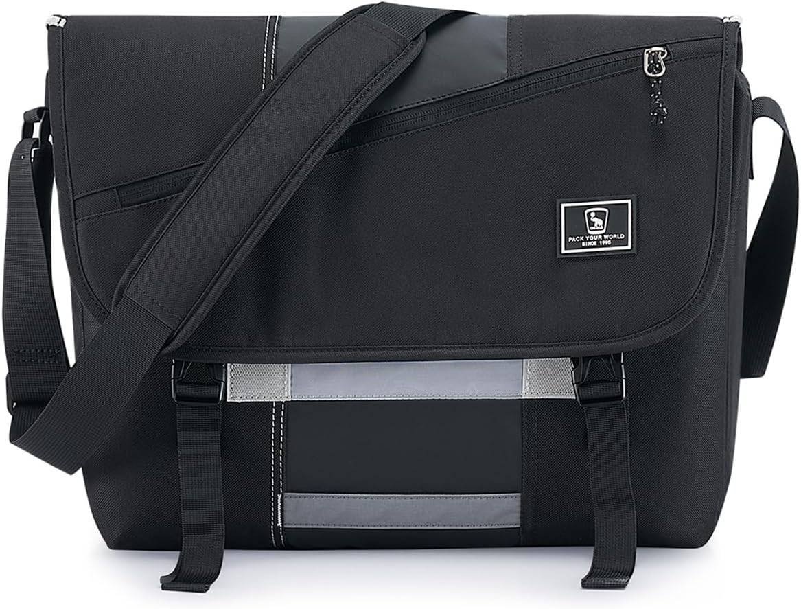 OIWAS Messenger Bag for Men, 14 Inch Laptop Crossbody Bags Women Casual Satchel Shoulder Bag College Travel Office Briefcase