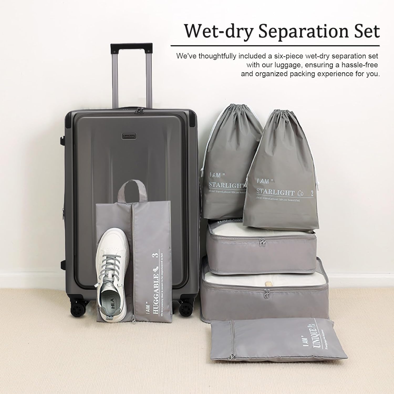 Premium Carry On Luggage, 29 Inch Top Opening Aluminum Frame Airline Approved ABS+PC Hard Shell