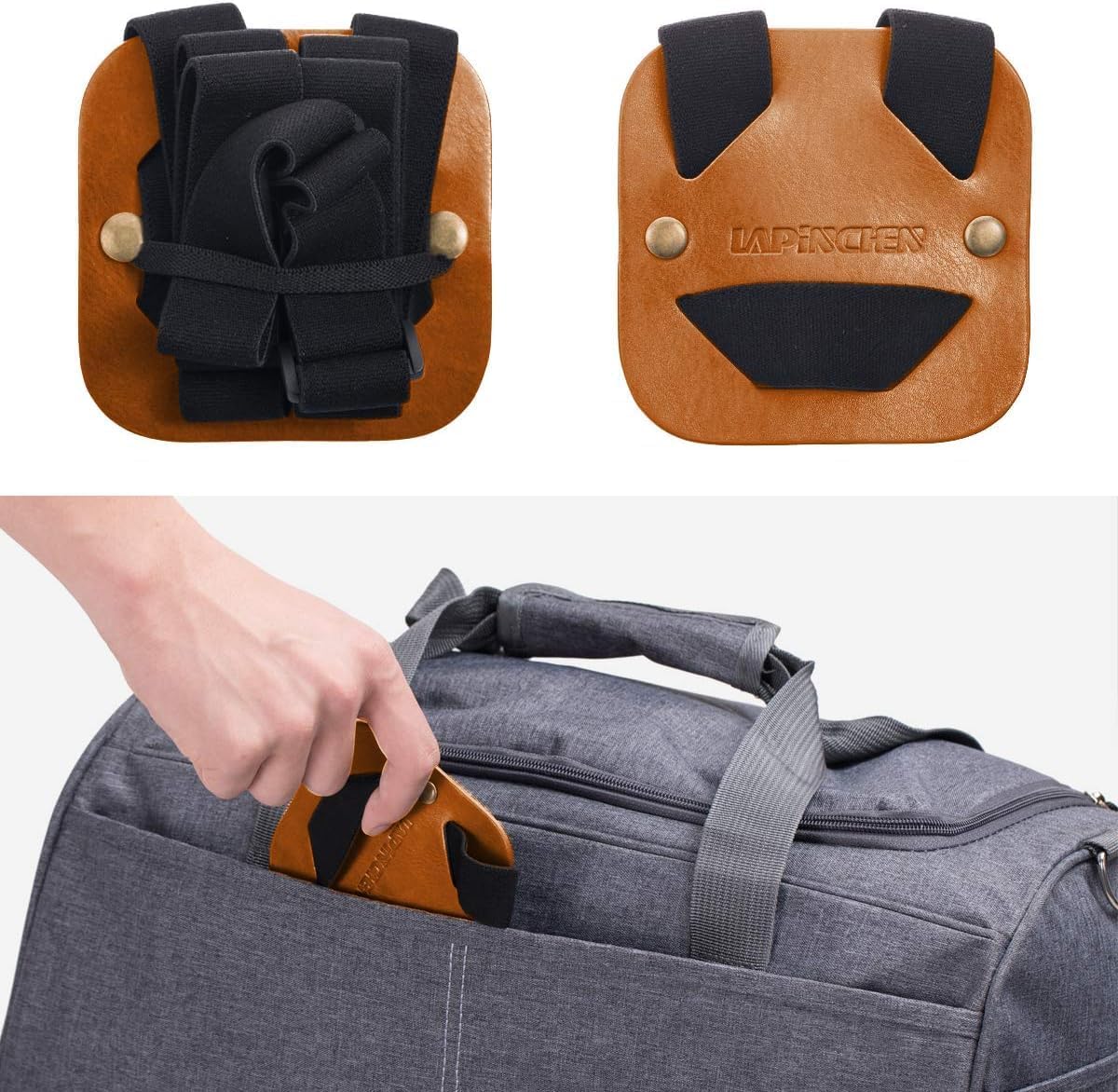 Adjustable Luggage Straps for Suitcases Add a Bag High Elastic Travel Bag Bungees Connecting Carry On Bag TSA Approved (4 Pack Brown)