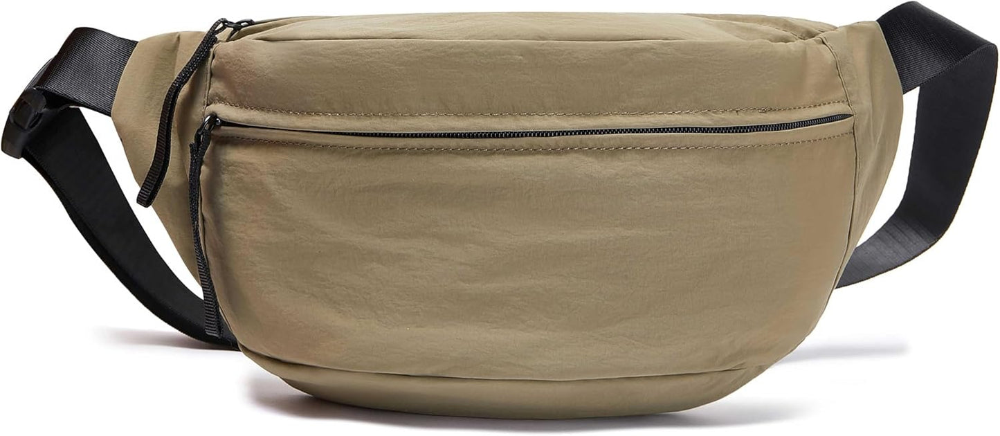 Women Sling Bags Girl Fanny Pack Crossbody Handbag Men Shoulder Bag Unisex Classic Nylon Waist Packs Purse Hiking Chest Bag, Easy Carry Any Phone,Wallet