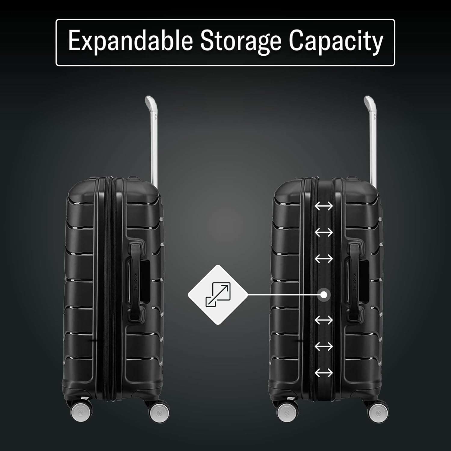 Samsonite Freeform Hardside Carry-On Luggage with Spinner Wheels - Hardshell Suitcase - TSA