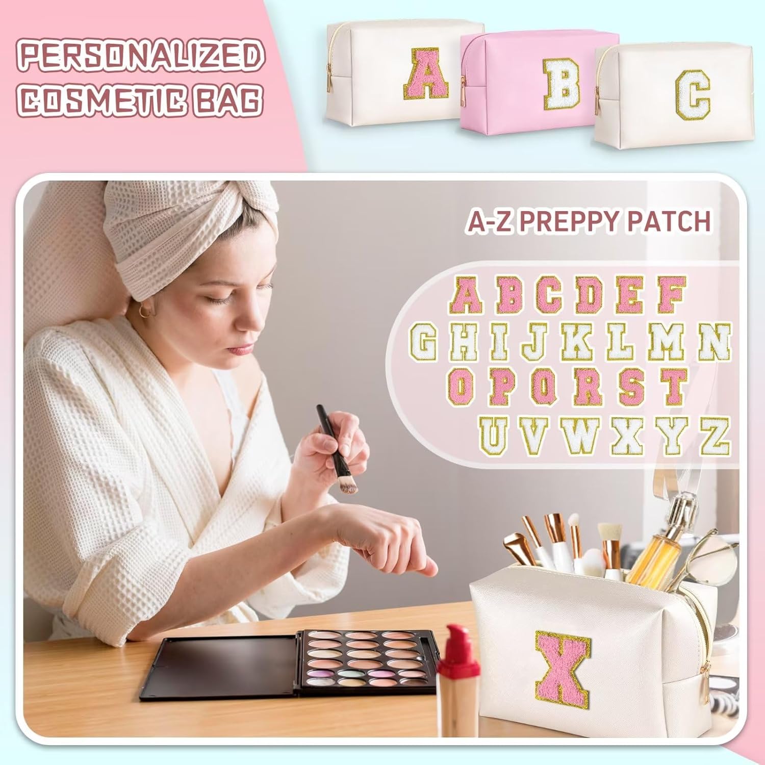 TOPEAST Sister Birthday Gifts for Sister, Birthday Gifts for Sister Women Small Makeup Bag White