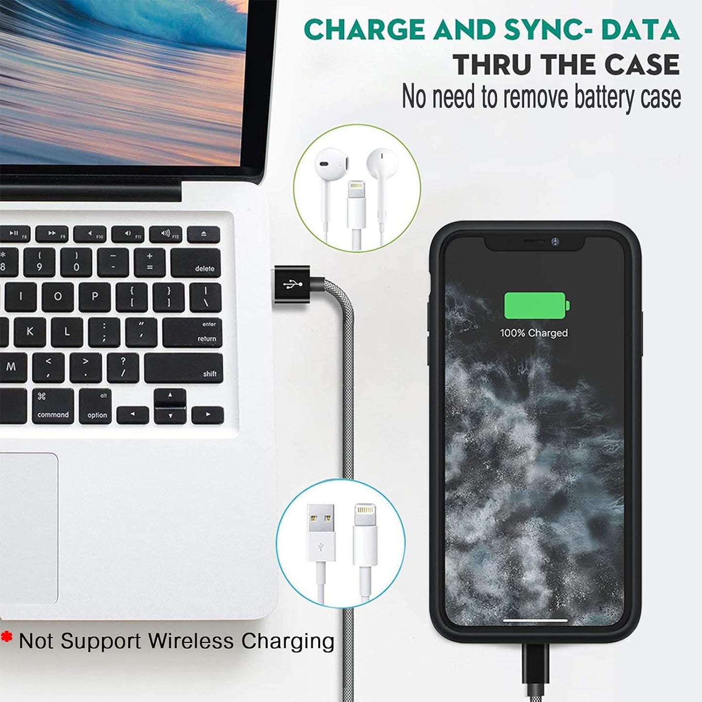 Battery Case for iPhone 11 Pro Max, 8500mAh Slim Portable Rechargeable Battery Pack Charging Case Compatible with iPhone 11 Pro Max (6.5 inch) Extended Battery Charger Case (Black)…