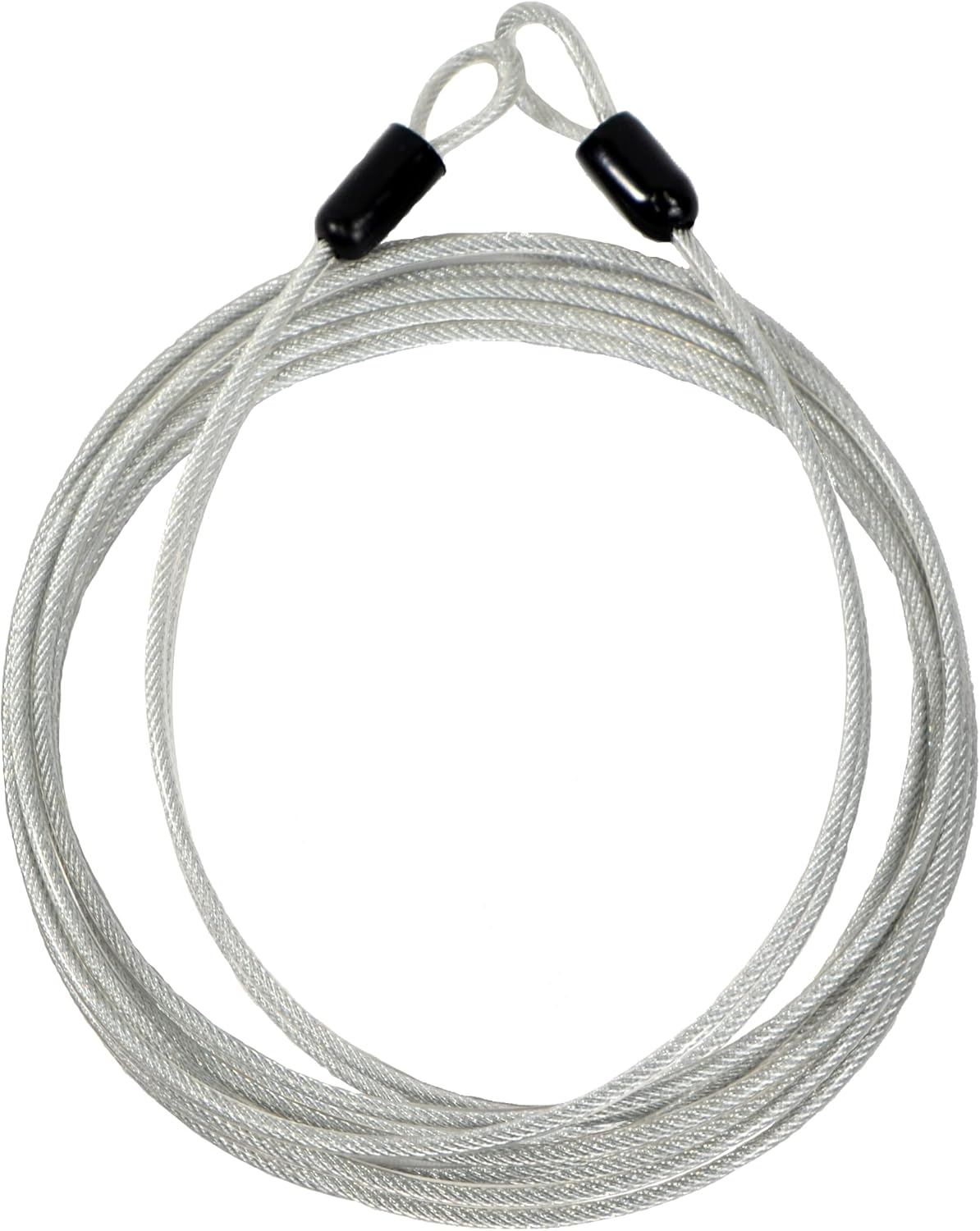 Lumintrail 3mm (1/8 Inch) Braided Steel Coated Security Cable Luggage Lock Safety Cable Wire Double Loop (15ft)