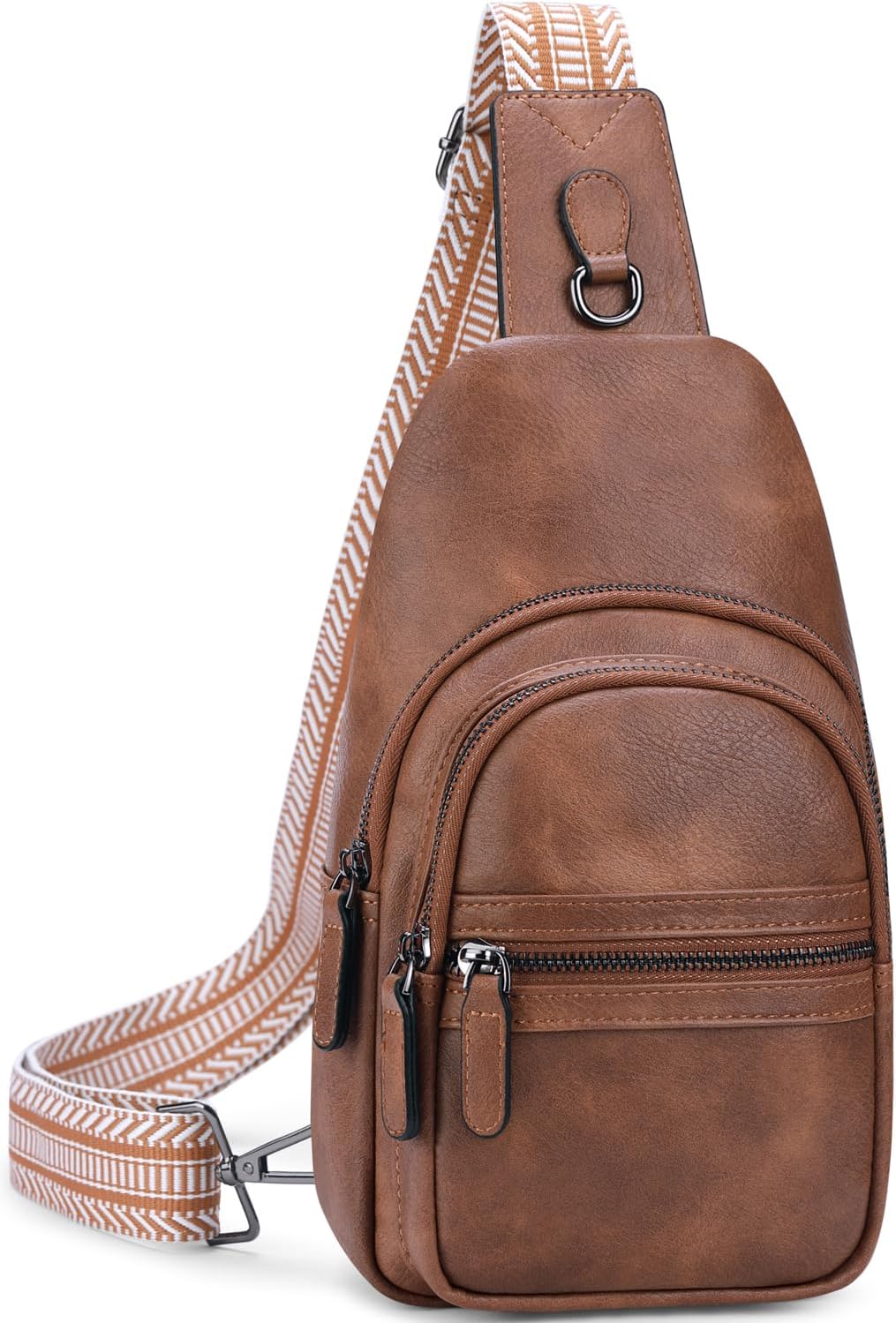 HESHE Sling Bag for Women Anti Theft Small Crossbody Bags Faux Leather Fanny Pack RFID Blocking Cross Body Purse for Travel