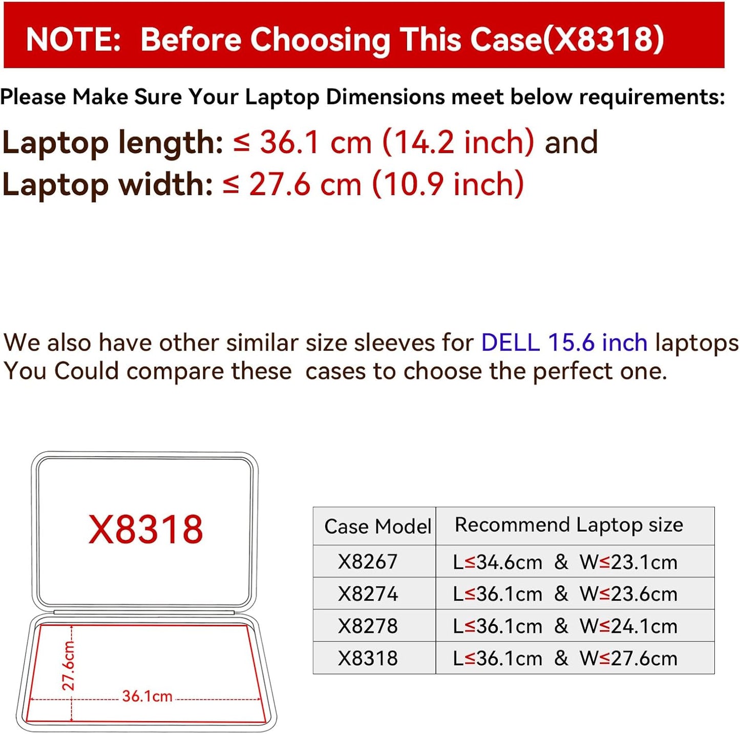 Smatree Hard EVA Protective Sleeve Case Compatible for 15.6 inch DELL G15 5530/5535 Gaming Laptop, for 15.6 inch Alienware M15, Alienware X15 R1/R2 Laptop Bag (X8318)