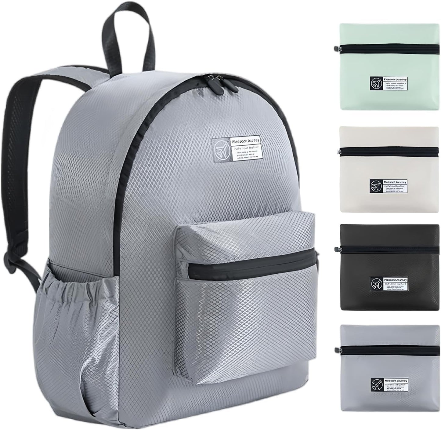 Lightweight Packable Backpack 15L Foldable Hiking Backpacks Men &Women Daypack for Travel (Grey)