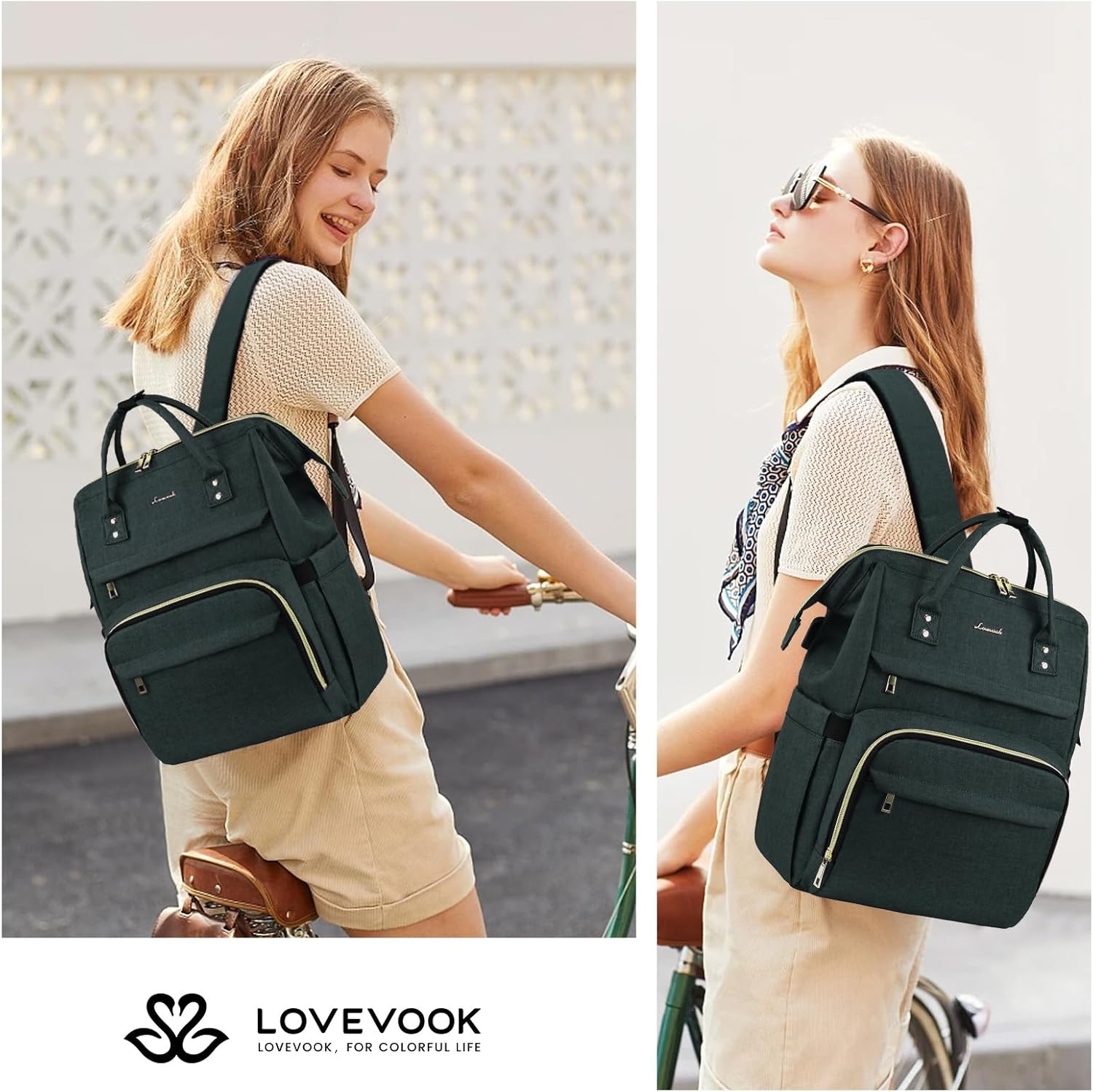 LOVEVOOK Laptop Backpack for Women,18 Inch Professional Womens Travel Backpack Purse Computer