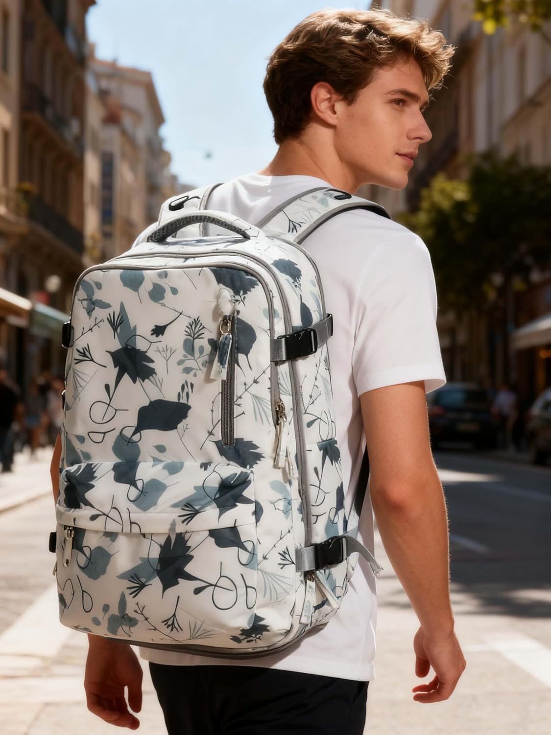WONHOX Large Travel Backpack Carry on Flight Approved Laptop Work Business Backpack for Women Men Mochila de Viaje