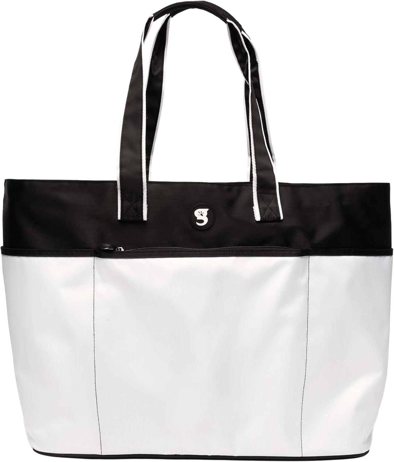 geckobrands Oversized Beach Tote – Large and Stylish Beach Bag with 4 Exterior Pockets and Zippered