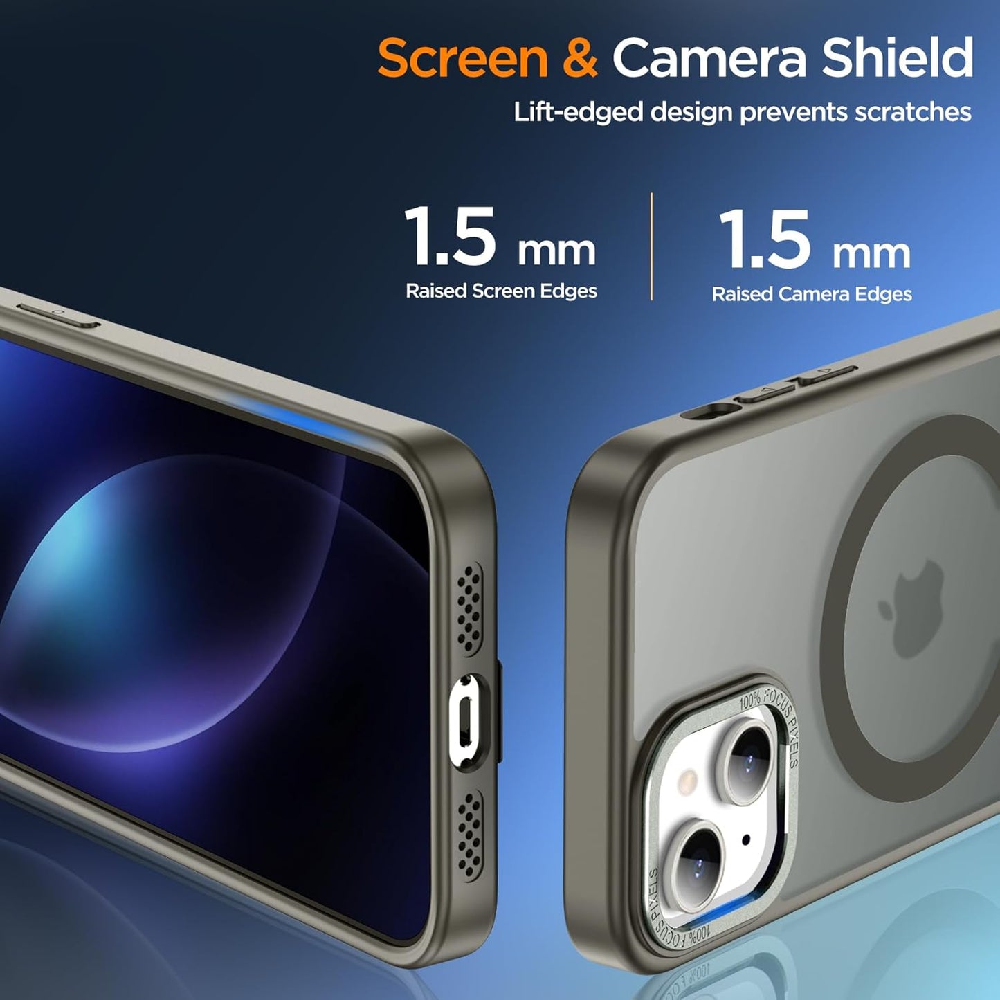 for iPhone 14 Case Compatible with Magsafe, Built-in Invisible Stand [Military Drop Protection] Strong Magnetic Shockproof Slim Protective Phone Case Cover for iPhone 14 6.1" (Gray)
