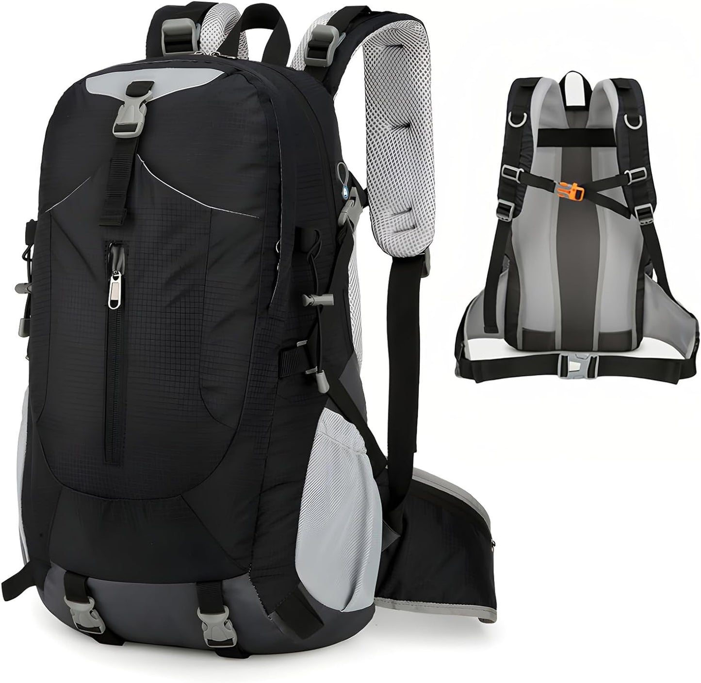 Long Keeper 40L Hiking Backpack with Rain Cover Waterproof Lightweight Camping Backpack for Men Women Outdoor Travel Daypack