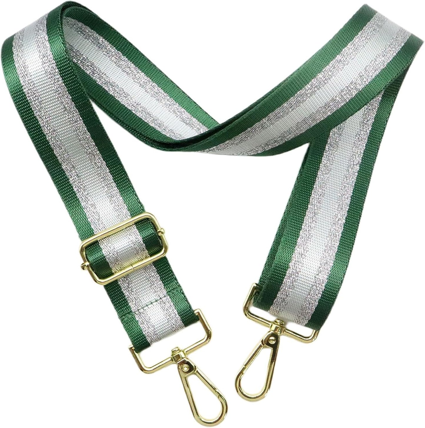 Adjustable Green Purse Strap - 1.5" Wide Handbags, Camera, Guitar, Phone & Crossbody Bag Replacement Shoulder Straps(Gold Hardware)
