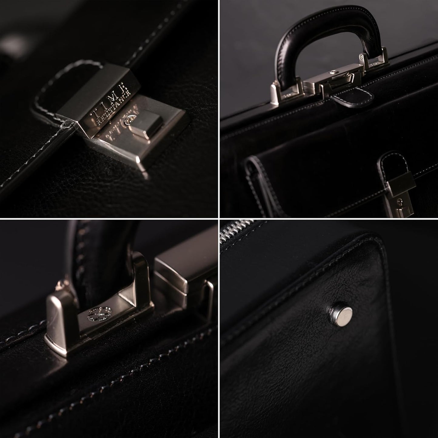 Time Resistance Leather Doctor Bag - Italian Handmade Medical Bag - Vintage Style Handbag - Real Leather Briefcase
