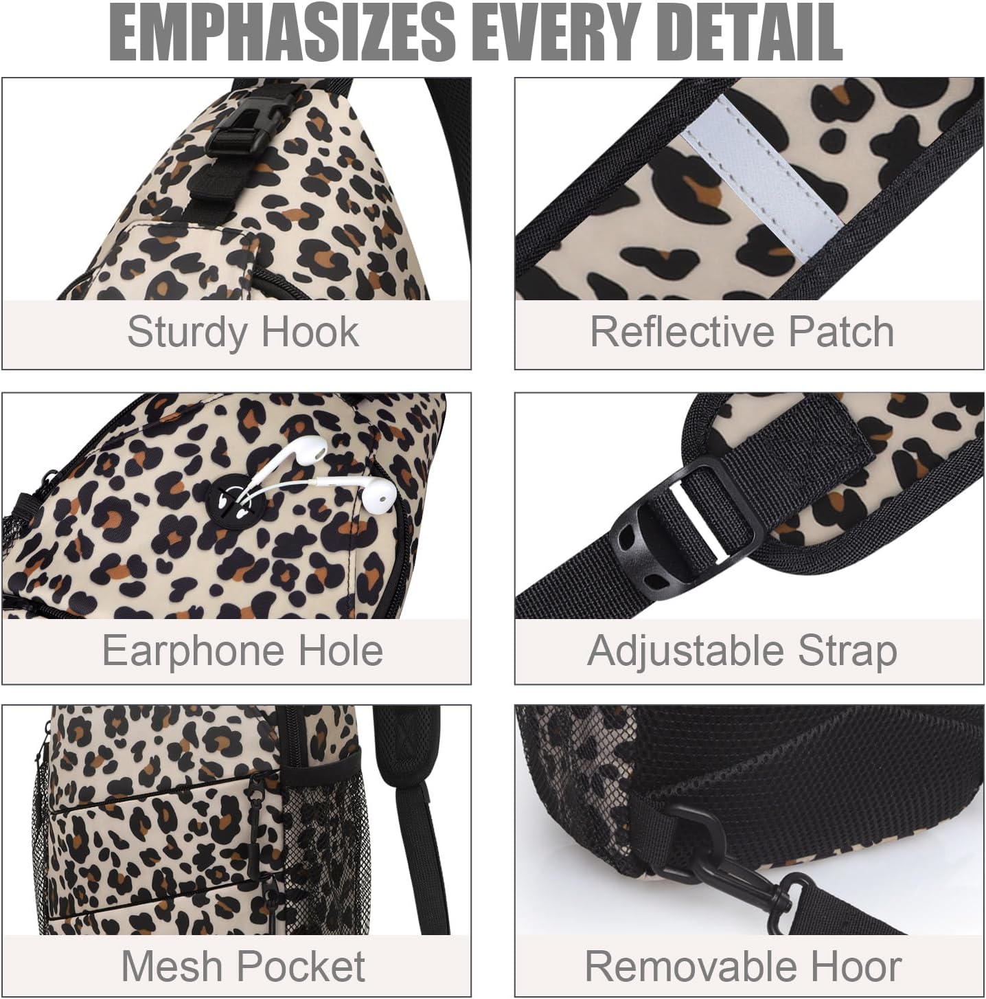 Crossbody Bags for Women Men Trendy Sling Bag Backpack Casual Chest Bag with Convertible Shoulder