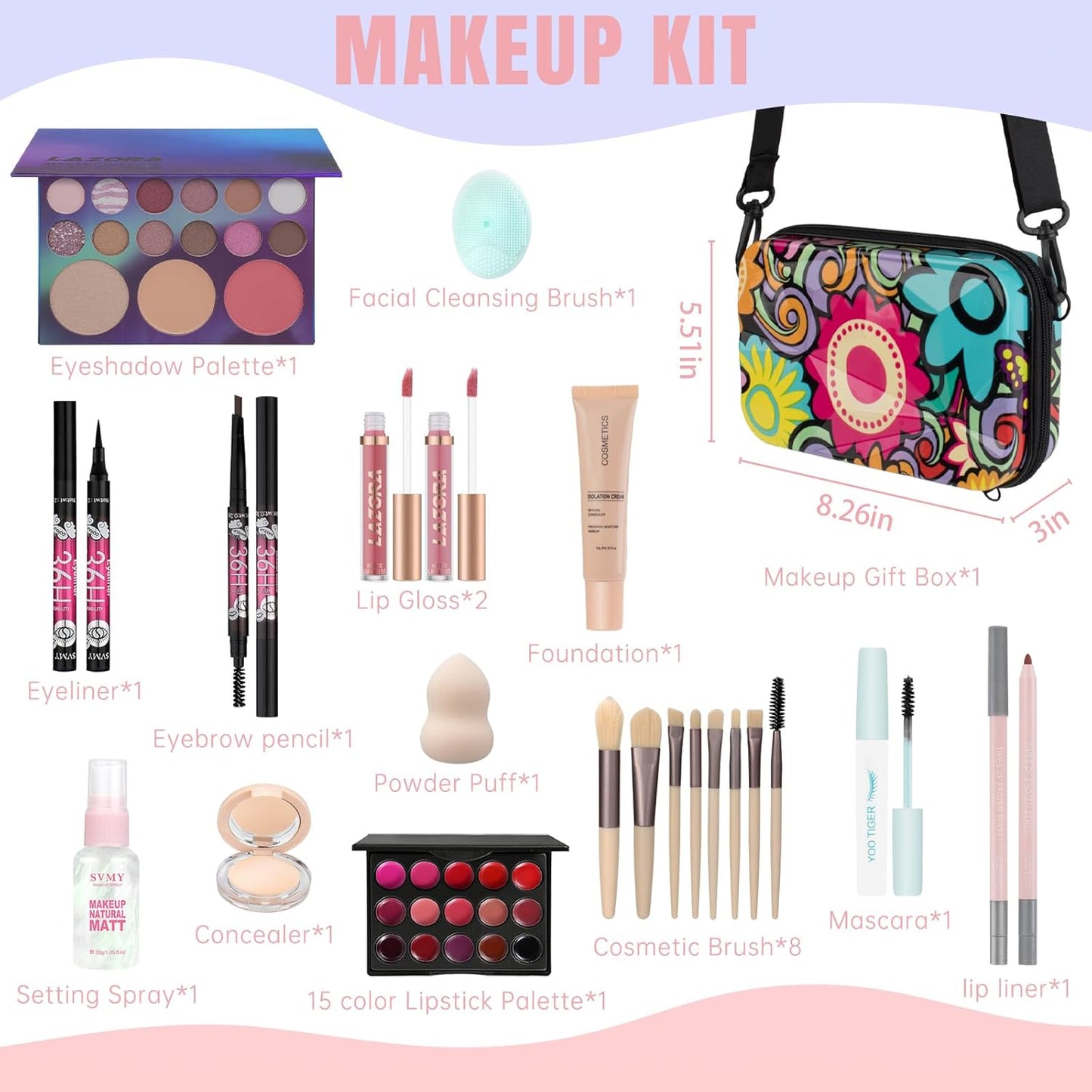 Makeup Sets for Teens Makeup Kits for Teen Girls Travel Make up Kit Set for Girls Beginners Make up