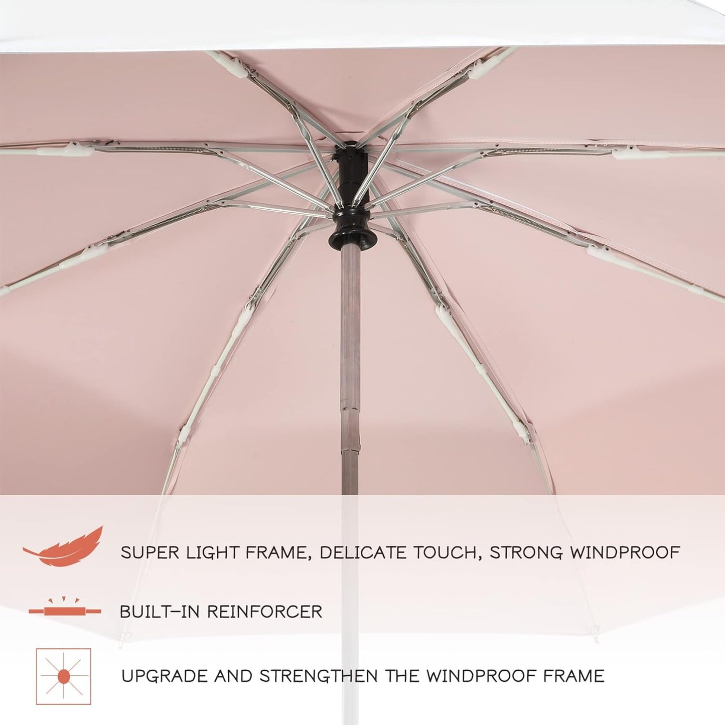 FDJASGY UV Sun Umbrella Compact Folding Travel Umbrella Auto Open Close Compact Folding Rain Umbrellas for Women Men Blocking UV 99.98%