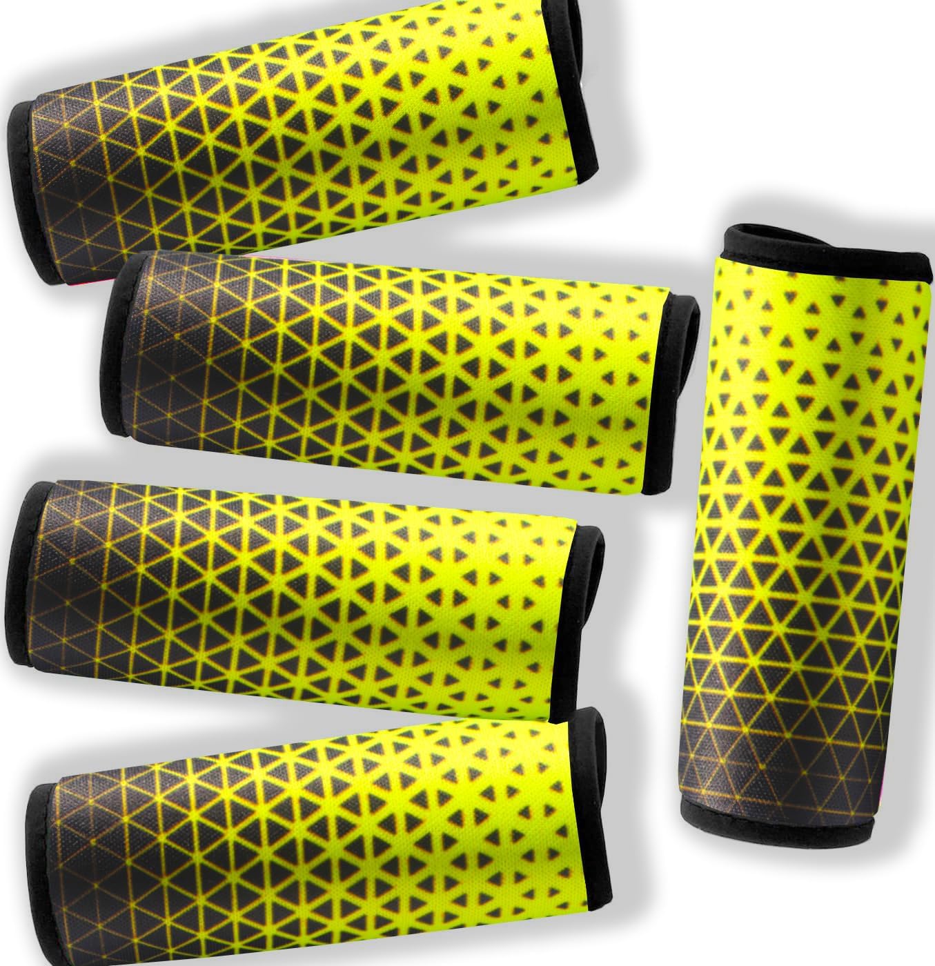 5 Pack Neoprene Luggage Handle Wraps for Suitcase Travel Luggage Tags/Identifiers/Marker/Grips (2.0 Version) (Triangle)