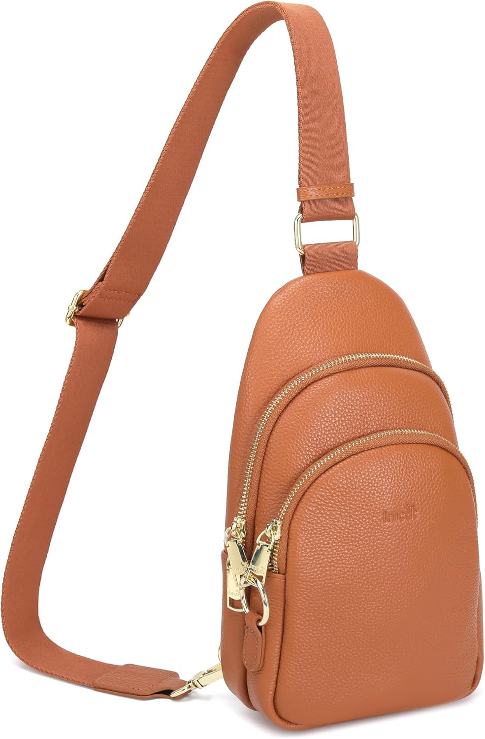INICAT Crossbody Sling Bags Travel Cross Body Purses Faux Leather Fanny Packs Chest Bag for Women