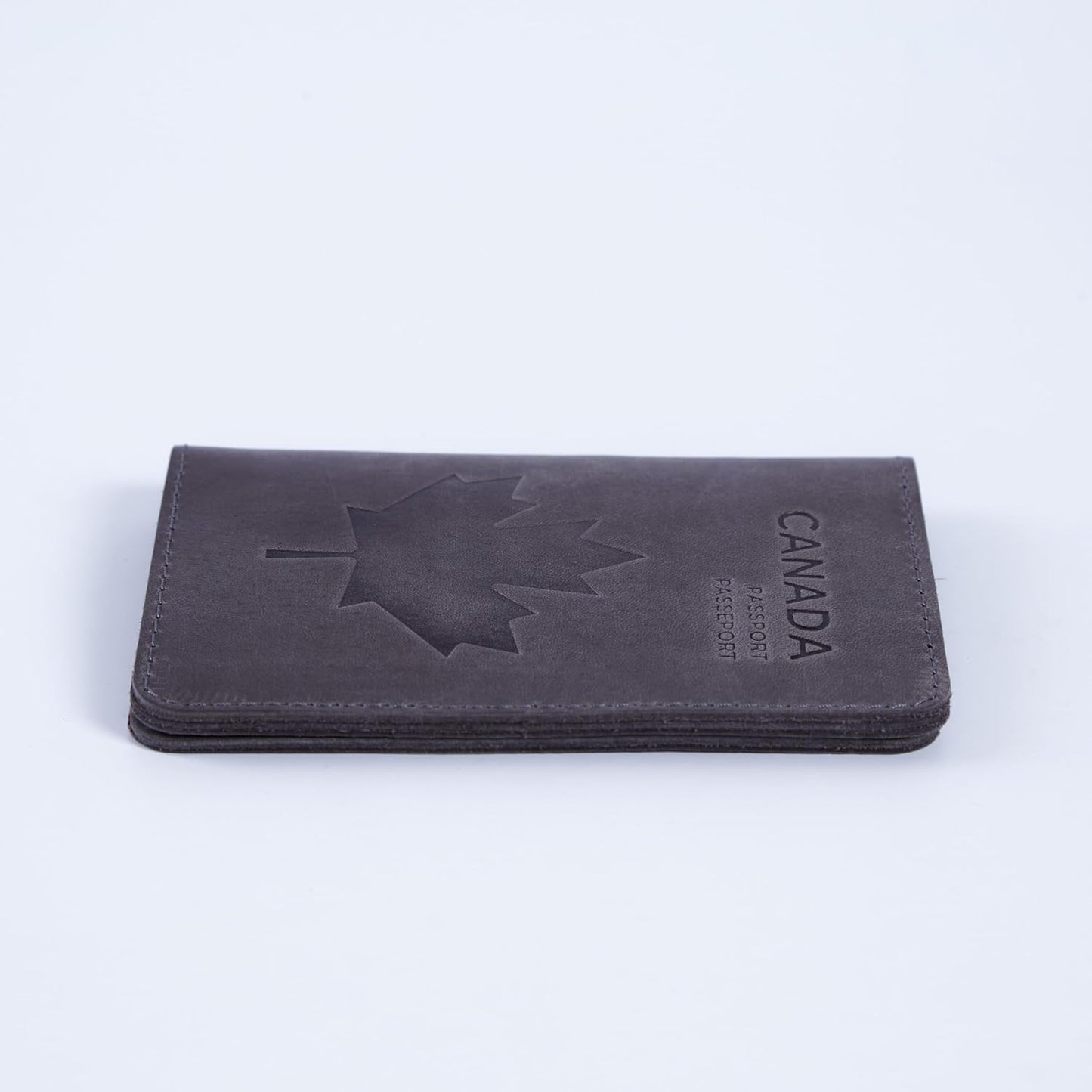 INCARNE Passport Cover - Travel Passport Wallet - Leather Passport Holder for Men Women Family with Card Slots & Note Compartmen - Sleeve Protector - Genuine Leather - Vintage Gray