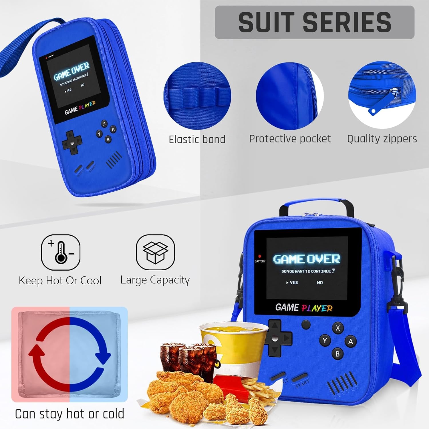 School Backpack for Boys,3pcs Gamer Boys Backpack with Lunch Box Set for Kids Children Teens