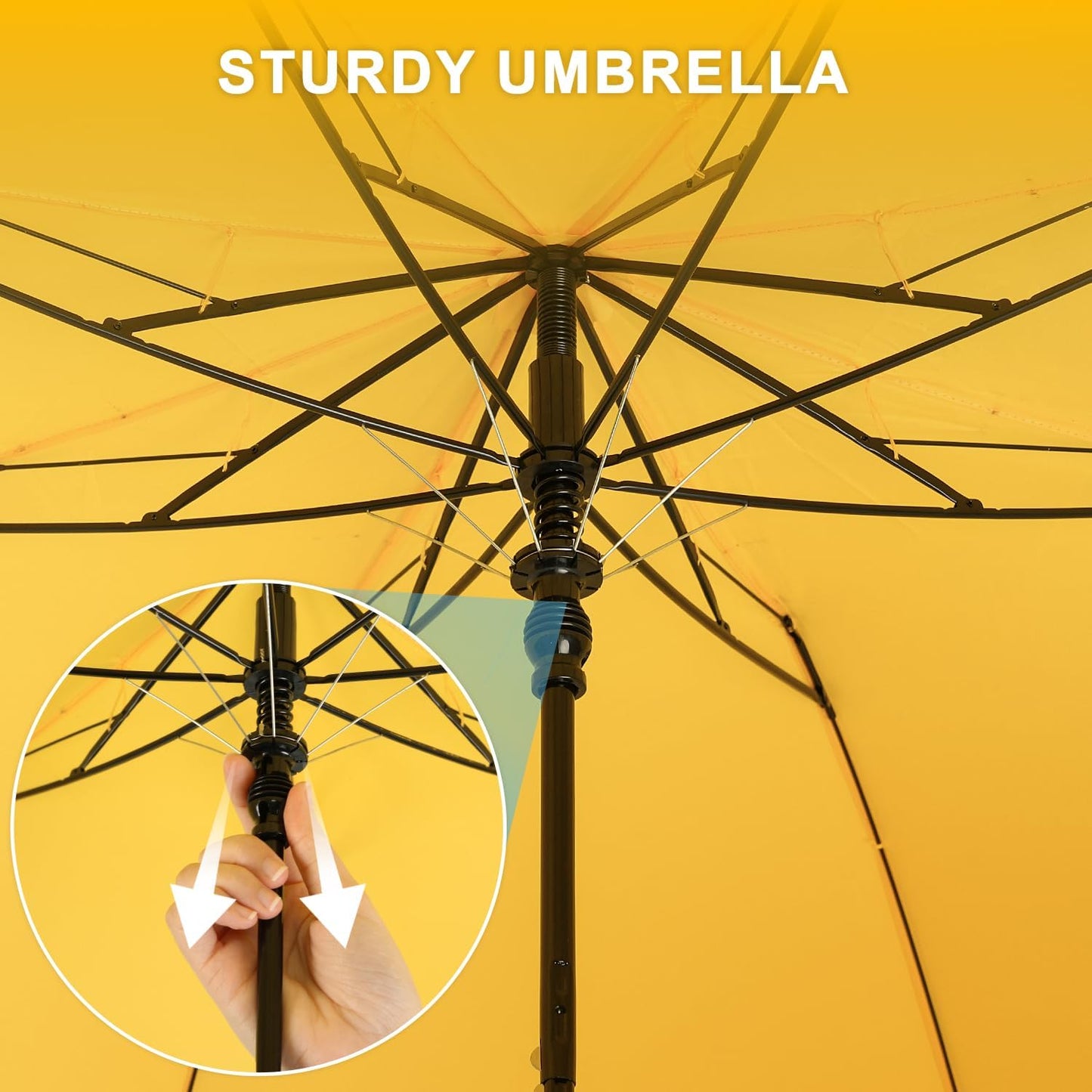 Duck Handle Umbrella Kids - Compact Portable Folding Lightweight Small Strong Wooden Duck Windproof Travel Umbrella for Kids Gifts