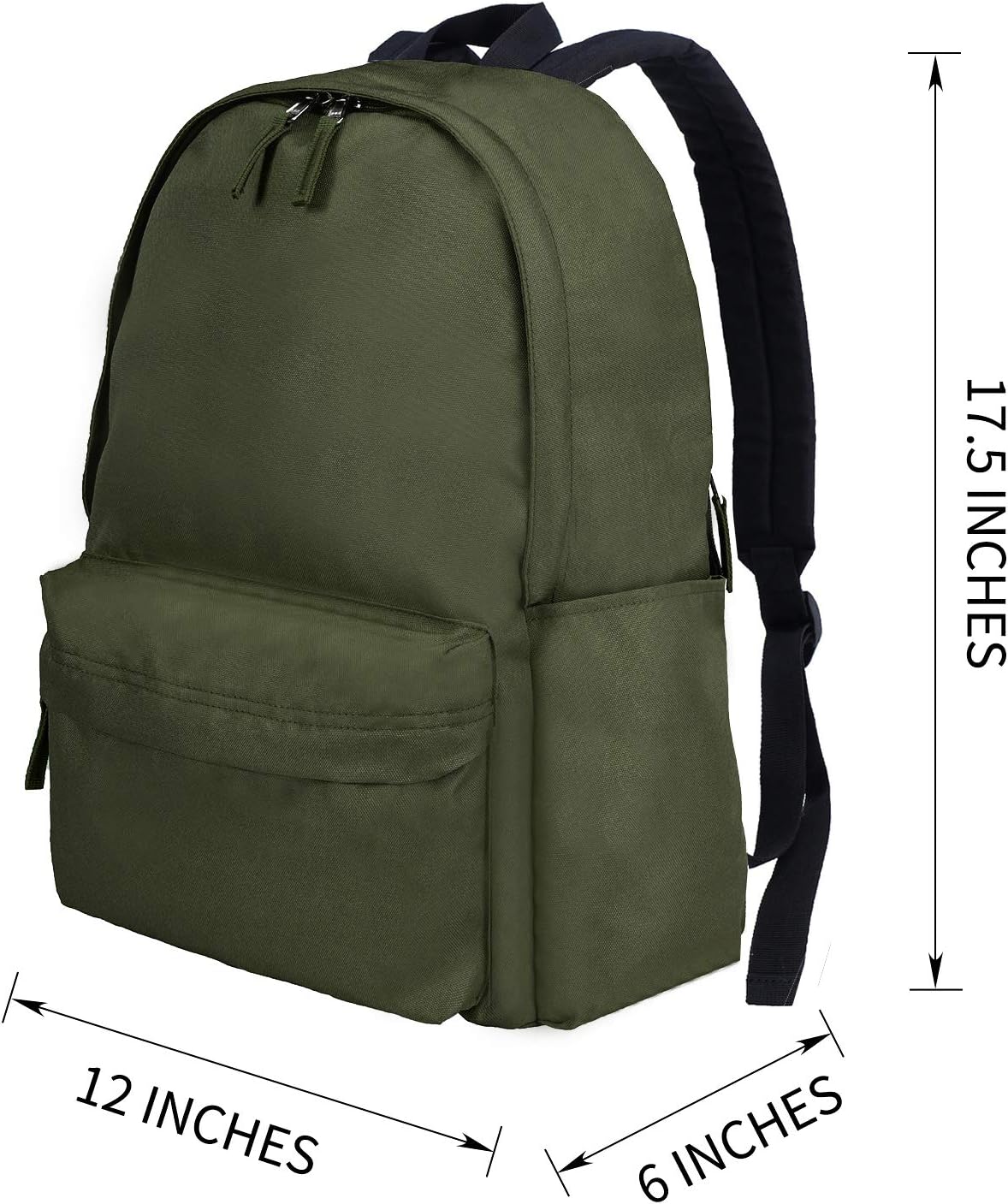 Vorspack Backpack for Men and Women - Basic Bookbag Casual Daypack Backpacks for College Work Travel