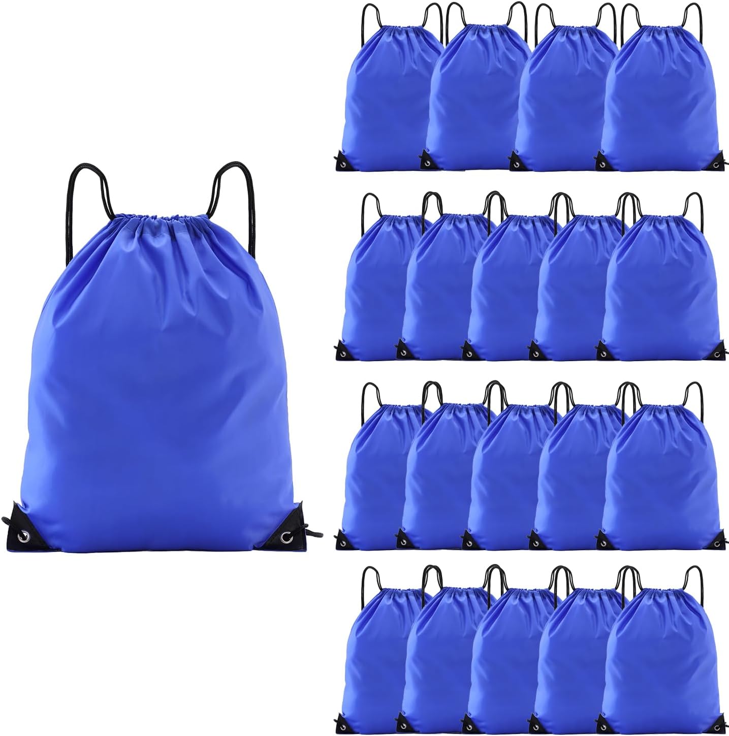 multi functional drawstring bag Bulk,drawstring backpack, 20 Pcs Draw String Bags, Cinch Bag essential for gym travel, nunisex, loose and portable (20, Blue)
