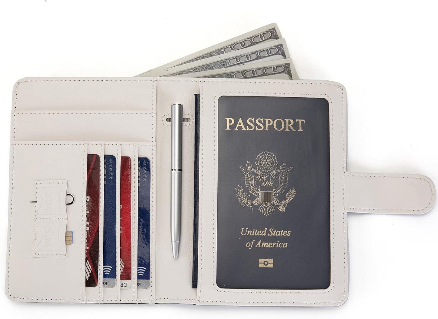 Passport Holder for Travel Essentials, RFID Blocking Passport Wallet Cover with Magnetic Closure, Passport Book Holders for Women and Men (Van Gogh The Starry Night)