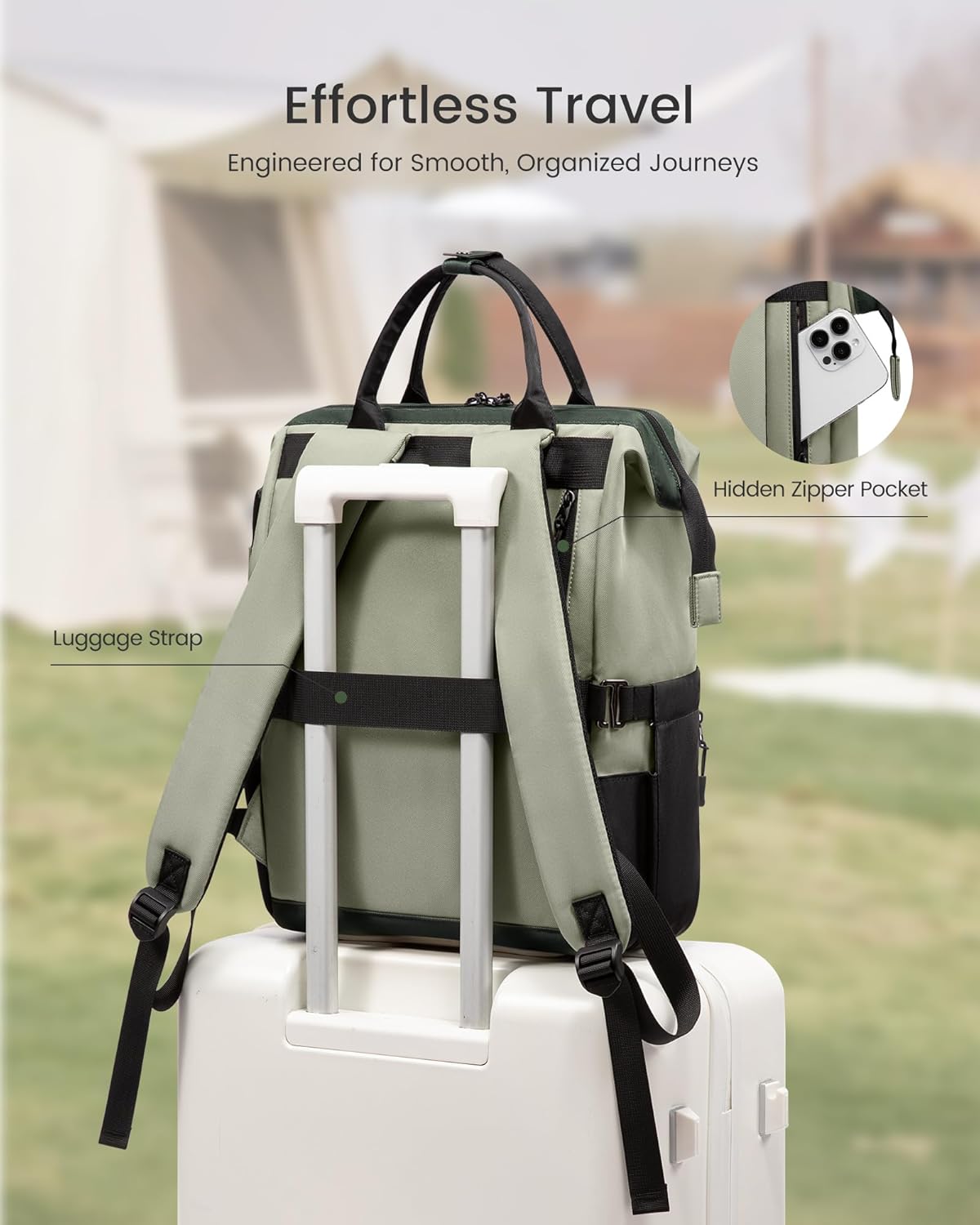 LOVEVOOK Laptop Backpack for Women, 17 Inch Travel Backpack for Work College Business, Water