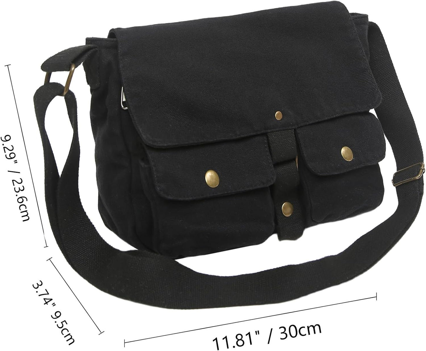 School Vintage Canvas Messenger Bag for Men Crossbody Shoulder Bag Satchel