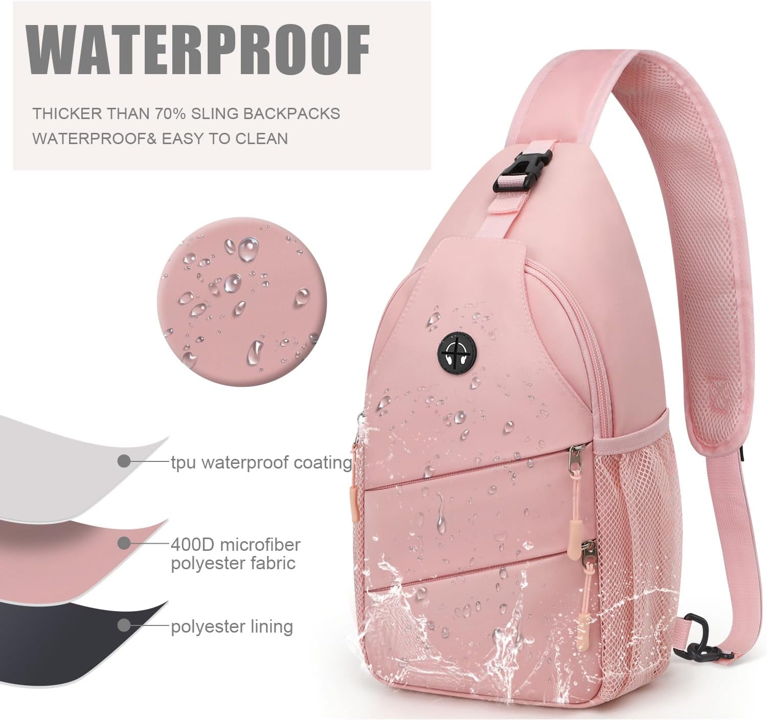 Crossbody Bags for Women Men Trendy Sling Bag Backpack Casual Chest Bag with Convertible Shoulder