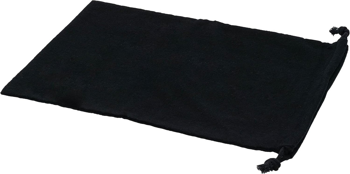 ZENPAC Shoe Bags for Storage, Black Duster Flannel Drawstring Pouch, Washable Breathable Cotton