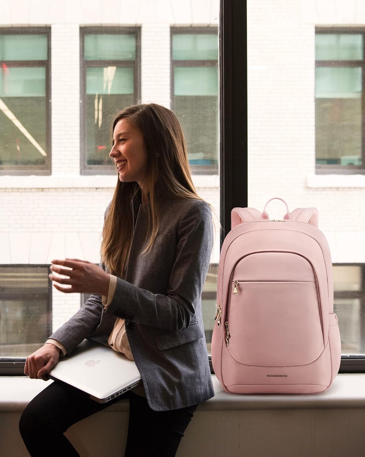 LIGHT FLIGHT Travel Laptop Backpack Women, 17.3 Inch Laptop Backpack with USB Charging Hole, Water
