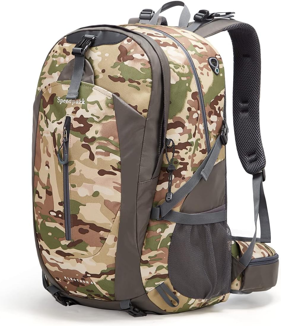 SPEEDPARK Hiking Backpack 40L Waterproof Hiking Daypack with Rain Cover, Outdoor Trekking Travel