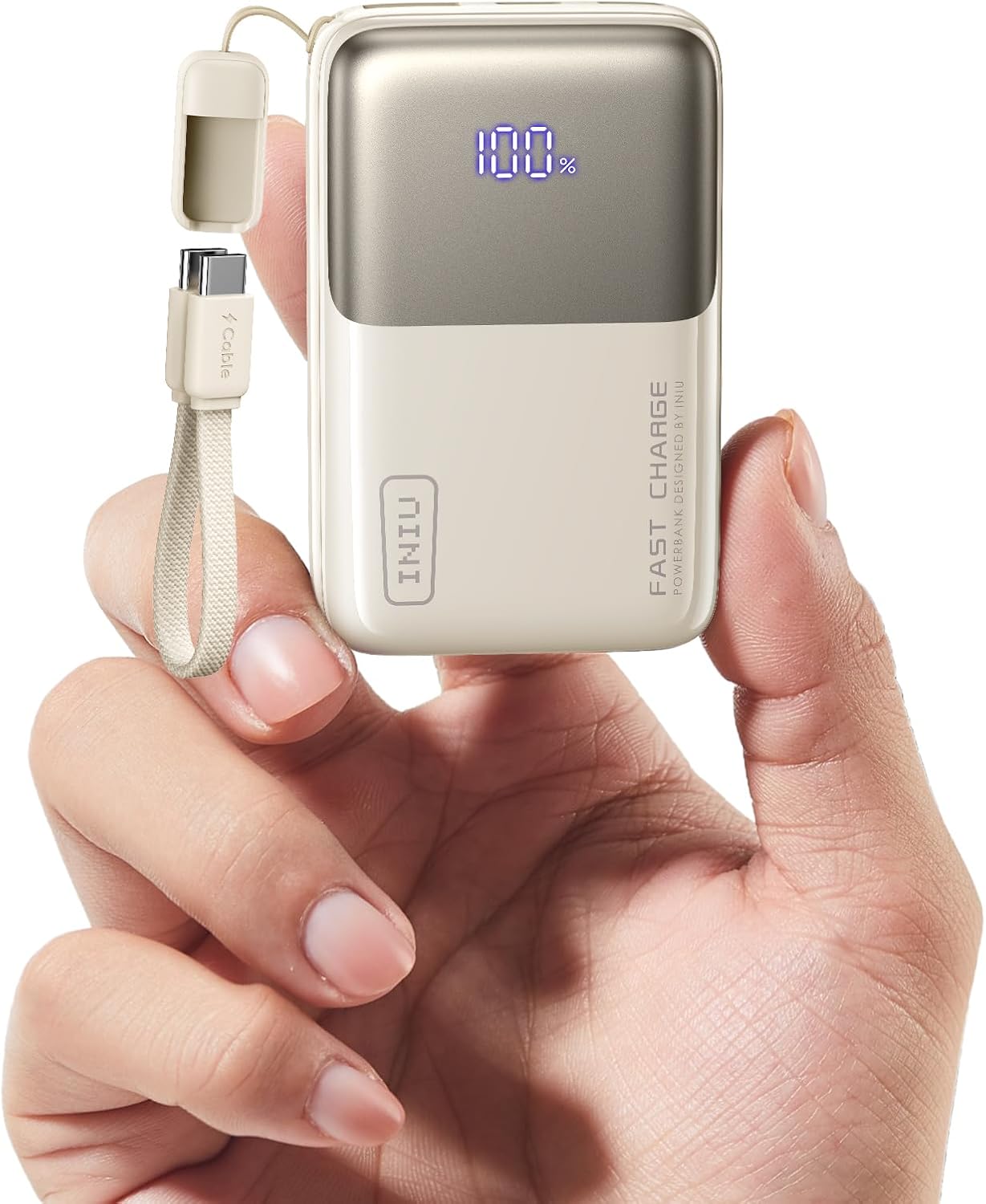 INIU Pocket Size Portable Charger, Ultra Small 10000mAh 45W PD Power Bank, Fast Charging Battery Pack, Travel Essentials Powerbank for iPhone 17 16 Pro Air, Xiaomi 17 Pro Max 16 15 14, Samsung S24 etc