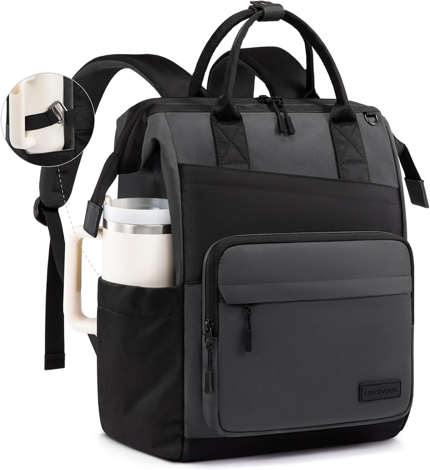 LOVEVOOK Laptop Backpack for Women, 17 Inch Travel Backpack for Work College Business, Water