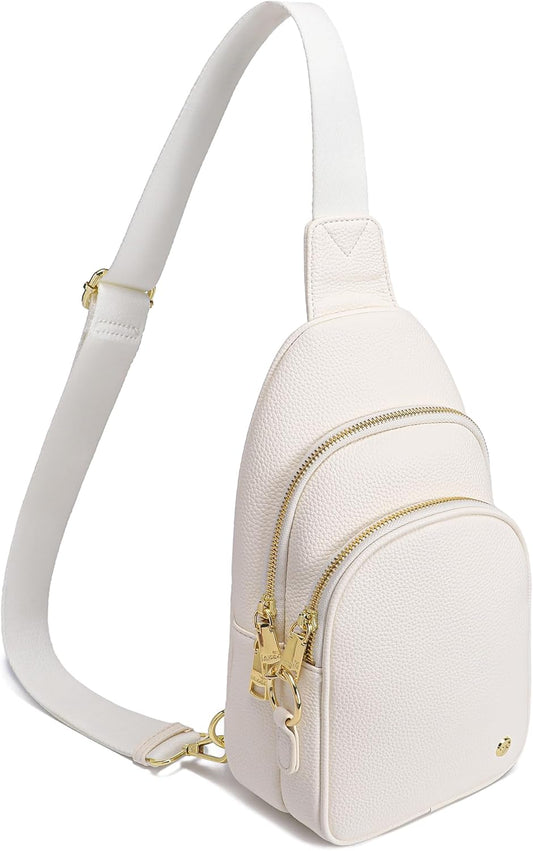 INICAT Crossbody Sling Bags Travel Cross Body Purses Faux Leather Fanny Packs Chest Bag for Women