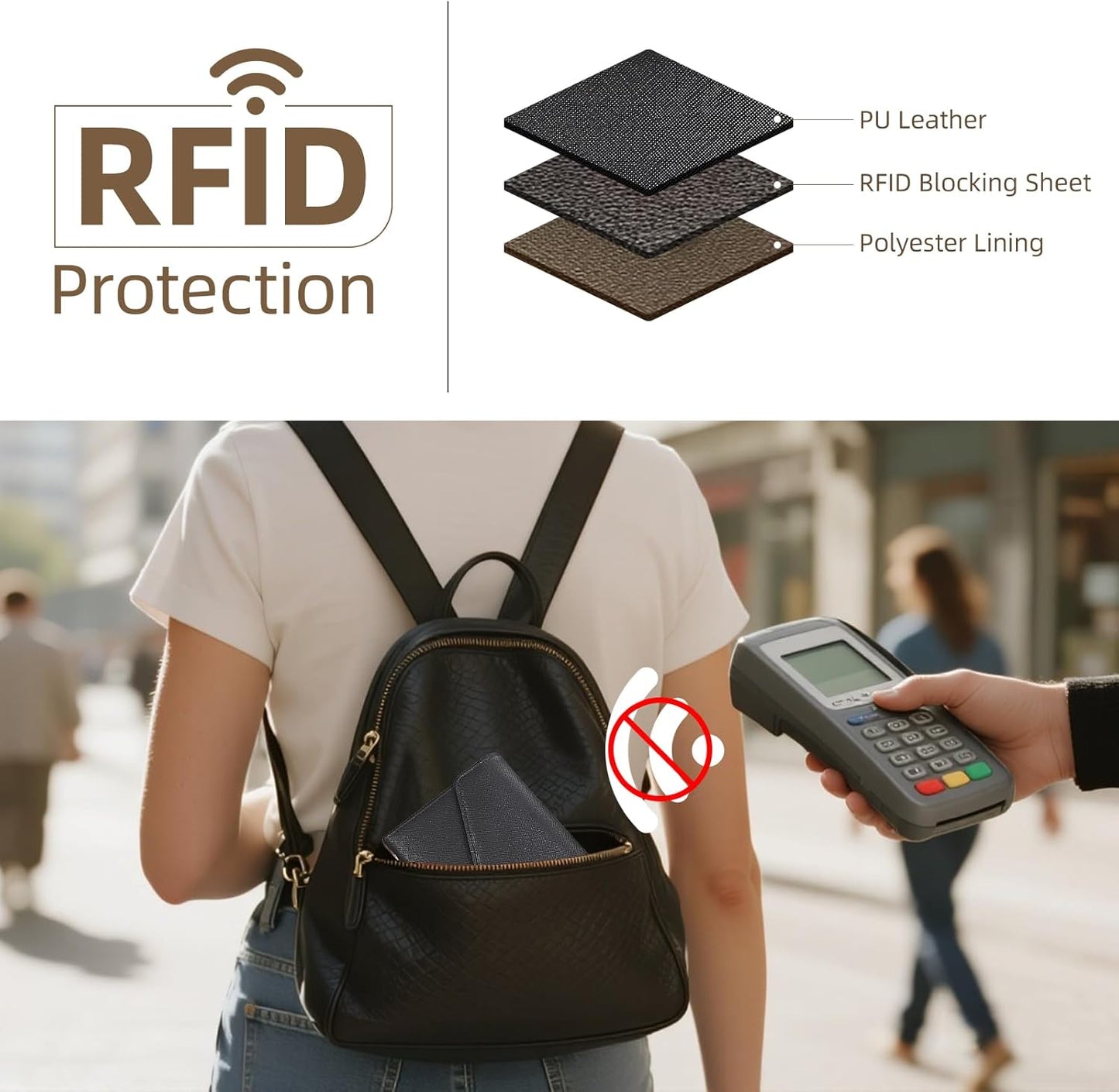 ZOPPEN Mulit-purpose Rfid Blocking Passport Holder Travel Wallet (Ver.4) Passport and Vaccine Card Holder ComboTri-fold Document Organizer Travel Essentials